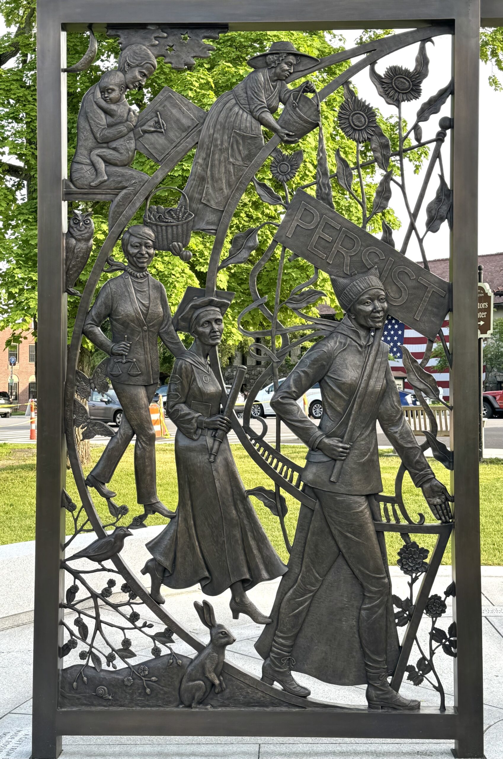 The Lexington Women’s Monument (detail of north-facing side, left panel)